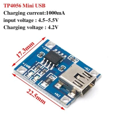 TP4056 MINI USB Lithium Battery Charger Board Module 5V