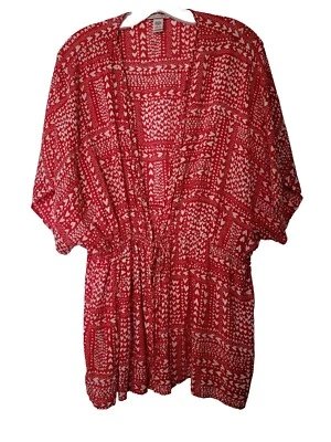 Victoria Secret VS Mujer OS Talla Única Corbata Corta Bata Kimono Rojo Blanco Corazones (G) Foto 1 de 3