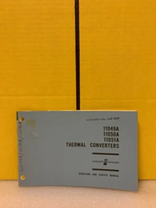 HP 11049-90000 11049A 11050A 11051A Thermal Converter Operating & Service Manual - Picture 1 of 3