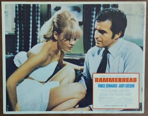 Close up of Judy Geeson & Vince Edwards Hammerhead original Lobby Card 2467