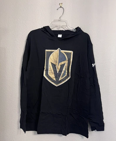 NHL Vegas Golden Knights Men's Sweatshirt L Black Hoodie Long Sleeve T-Shirt New Cover