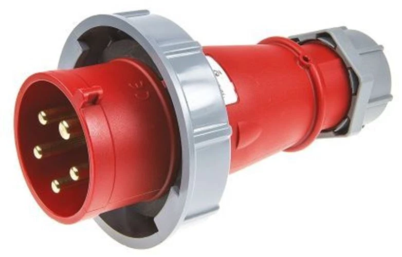 1 x Mennekes IP67 Red Cable Mount 5P Industrial Power Plug, Rated At 32A, 400 V - Image 1 of 1
