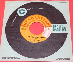 JACK SCOTT "Go Wild Little Sadie" 1960 ROCKABILLY on GUARANTEE NM - HEAR IT! - Imagen 1 de 3