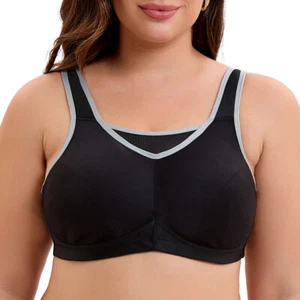 Ladies Full Cup Non-Wired Seamless Sports Sleep Comfort Bras Plus Size ABCDDEFGH - Picture 1 of 38