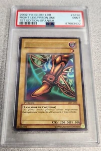 PSA 9 2002 YUGIOH LOB-S120 RIGHT LEG OF THE FORBIDDEN ONE 1ST SPANISH ULTRA MINT - Picture 1 of 6