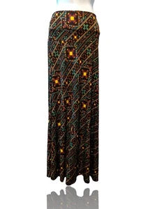 LulaRoe Women's Black Multi-color Aztec Maxi Skirt Sz XS. NS-11 - Picture 1 of 7