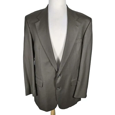 Lands End Mens Sz 42L Moss Color  100% Wool Sport Coat  S6 - Изображение 1 из 4