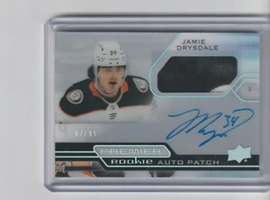 2021-22 UD Premier Jamie Drysdale Rookie Auto Patch #/99 AHR-JD Autograph RAP RC - Imagen 1 de 2