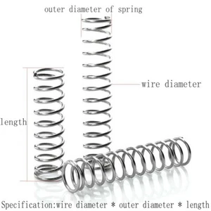 10pcs Wire Dia 1.2mm black spring steel compression spring L 10mm~50mm OD 6~20mm - Picture 1 of 5
