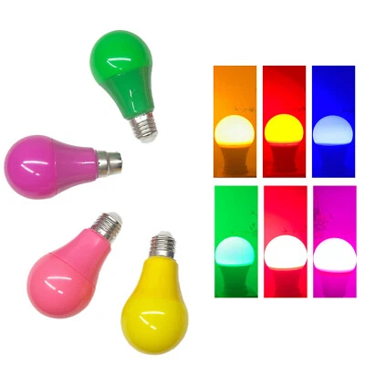 5W A60 Colorful LED Globe Light Bulbs E27 B22 220V Lamps For Bar Party Decor FC - Image 1 of 4