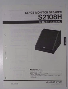 Original Yamaha S2108H Stage Monitor Speaker SERVICE Manual - Picture 1 of 2