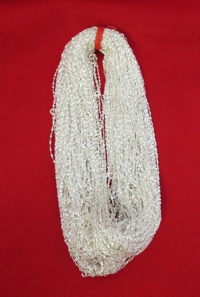 Großhandel Viele 10 Sterling Versilbert 40.6cm 2mm Verdreht Klumpen Ketten - Bild 1 von 1