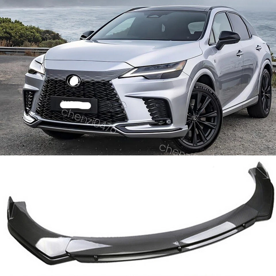 For Lexus RX350 RX450 RX500 Front Bumper Lip Spoiler Splitter Carbon Fiber Style Foto 1 de 4