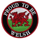PROUD TO BE WELSH PATCH embroidered iron-on WALES FLAG CYMRU UK UNITED KINGDOM