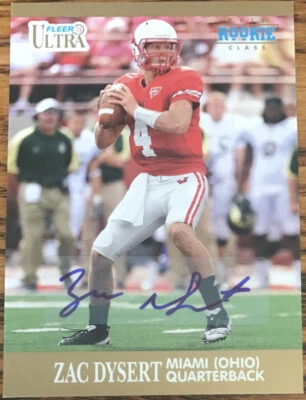 2013 Fleer Retro Ultra Autographs Zac Dysert #5 Miami (Ohio) - Image 1 of 2