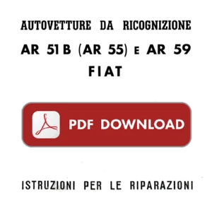 Fiat Campagnola AR51 AR55 AR59 Manuale officina Libretto istruzioni riparazione - Imagen 1 de 1
