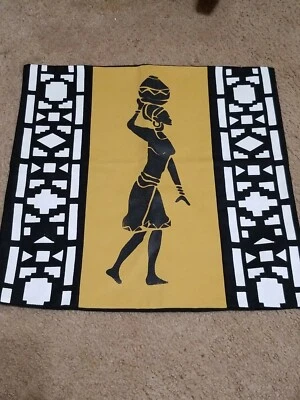 Afro Vibes Art African Lifestyle Throw Pillow Case Africa Women Cushion Cover - Image 1 of 2