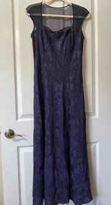 VICTORIA'S SECRET sexy lila poly ärmellos quadratisch Spitzenhals langes Abendkleid - Bild 1 von 12