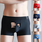 Men Cartoon Ice Silk Briefs Boxer Panties Quick-Drying Boxershorts Underpant CA