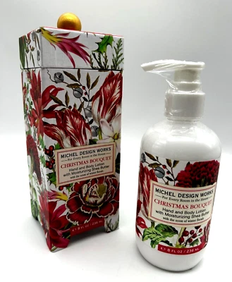 Michel Design Works 手部和身体乳液圣诞花束冬季花卉 8 FL 盎司 — 第 1/4 张图片