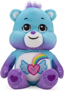CARE BEARS - 9inch (22cm) BEAN PLUSH TOY - GLITTER DREAM BRIGHT BEAR **NEW ** - Picture 1 of 2