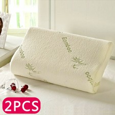 2PCS Contour Memory Foam Pillows Orthopaedic Firm Head Neck Back Support Pillow