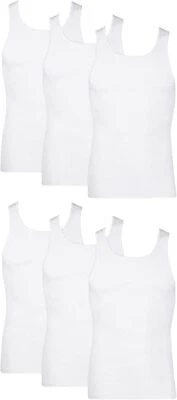 Hanes Men's Tag-Free Tank A-Shirt 3 or 6 Pack, White or Color Sizes S- 2X 3X - Image 1 of 4