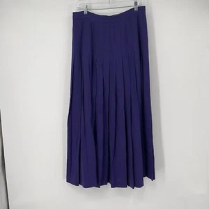 Womens Vintage 30” Maxi Wool Skirt Purple Pleated Festival Boho Hippie Western - Picture 1 of 14