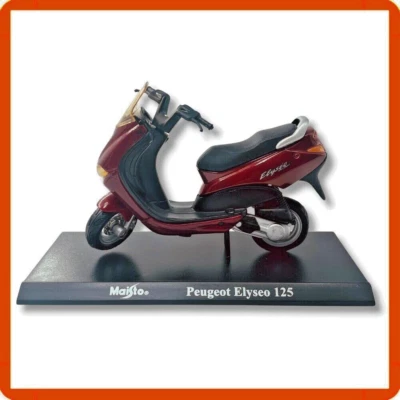 Modellini moto scala 1:18 die cast modellino Peugeot Elyseo 125 maisto vintage - Immagine 1 di 3
