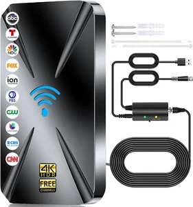 Upgraded TV Antenna Indoor 1200+ Mile Range Digital TV Antenna for Smart TV 2024 - Picture 1 of 6