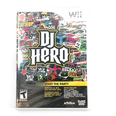 Nintendo Wii DJ Hero Start The Party 2009 Video Game 93 Mixes NEW Sealed - Image 1 of 4
