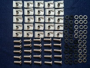Bulloni carena moto acciaio inox x 25 m5 5 mm dadi a strappo velocità clip guglia - Foto 1 di 1