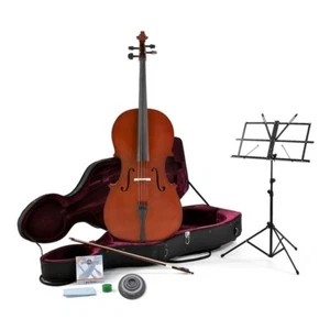 Student 3/4 Size Cello with Case + Beginner Pack - Picture 1 of 5