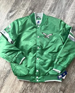 Starter NFL Philadelphia Eagles Retro Vintage Kelly Green Varsity Jacket L - Picture 1 of 9