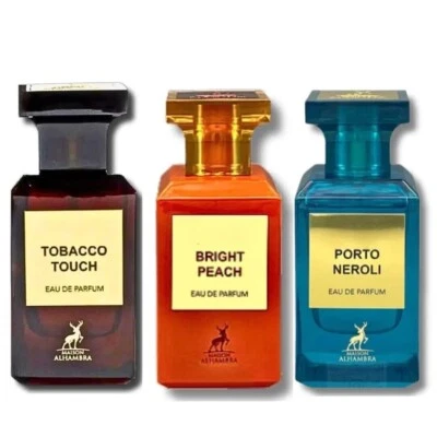 Maison Alhambra Increíble Colección 3 Porto Neroli, Tacto Melocotón Brillante y Tabaco 😍 Foto 1 de 3