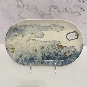 Intesa Home Blau Marmor Abstrakter Druck Platten Größe 12x7 - Bild 1 von 2