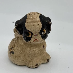 Vintage Hubley Puppe mit Hummel Gusseisen Figur, orig. Paint, Grace Drayton Welpe - Bild 1 von 3