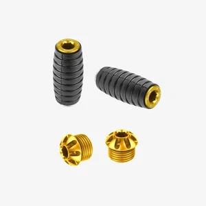 Par de tapas y punteras de aluminio Bonamici Racing de colores (oro) - Imagen 1 de 1
