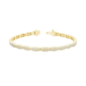 10K Yellow Gold 2.65 Carat Lab Grown Diamond Tennis Bracelet Black Friday Deal - Picture 1 of 9