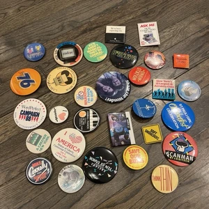 Vintage Computer Tech Advertising Pin Lot Apple Microsoft Radius Seagate 80s 90s - Picture 1 of 21