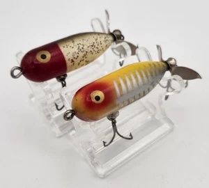 Heddon Tiny Torpedo 360 Lot of 2 - 1950s Gold Eye Pre-Pradco Rare Vintage Lures - Picture 1 of 4