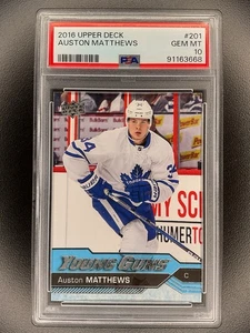 2016 Upper Deck Auston Matthews Young Guns Rookie #201 PSA 10 - Picture 1 of 2
