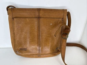 DULUTH TRADING CO BRAUN ECHTLEDER X-BODY SCHULTERTASCHE HANDTASCHE GELDBEUTEL - Bild 1 von 4