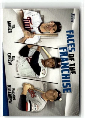 2019 Topps #FOF-17 Joe Mauer Rod Carew Harmon Killebrew Faces of the Franchise - Image 1 of 2