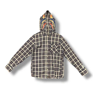 A bathing ape hooded shirt, full button, medium - Picture 1 of 7