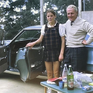 RETRO Film Photo Slide Art 60s Art Pontiac Catalina Car Motor Family Muscle Junk - Picture 1 of 3