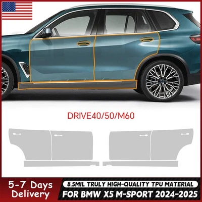 For BMW X5 xDrive40 50 M60i 2024-UP Doors Precut Paint Protection Film Clear PPF - Image 1 of 4