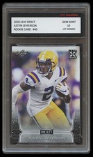 JUSTIN JEFFERSON 2020 LEAF DRAFT 1ST GRADED 10 ROOKIE CARD RC MINNESOTA VIKINGS