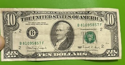 1996 commeritive vignette of a $10  dollar bill - Image 1 of 4