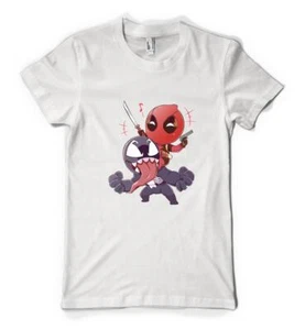 Camiseta Baby Venom vs Baby Deadpool Mashup Villano Personalizada Unisex Adulto - Imagen 1 de 20